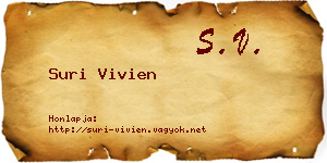 Suri Vivien névjegykártya